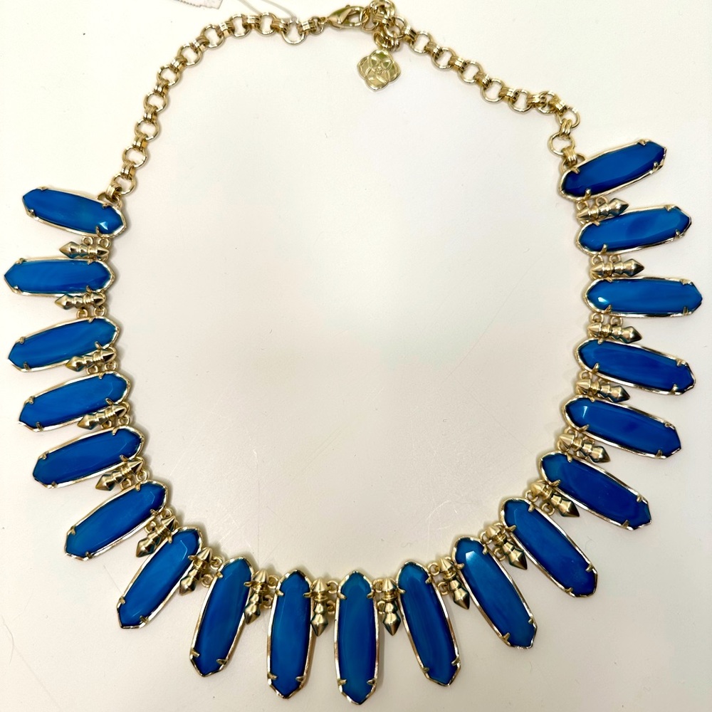 Kendra Scott Gabriella Necklace Teal Agate Sold Out NWT